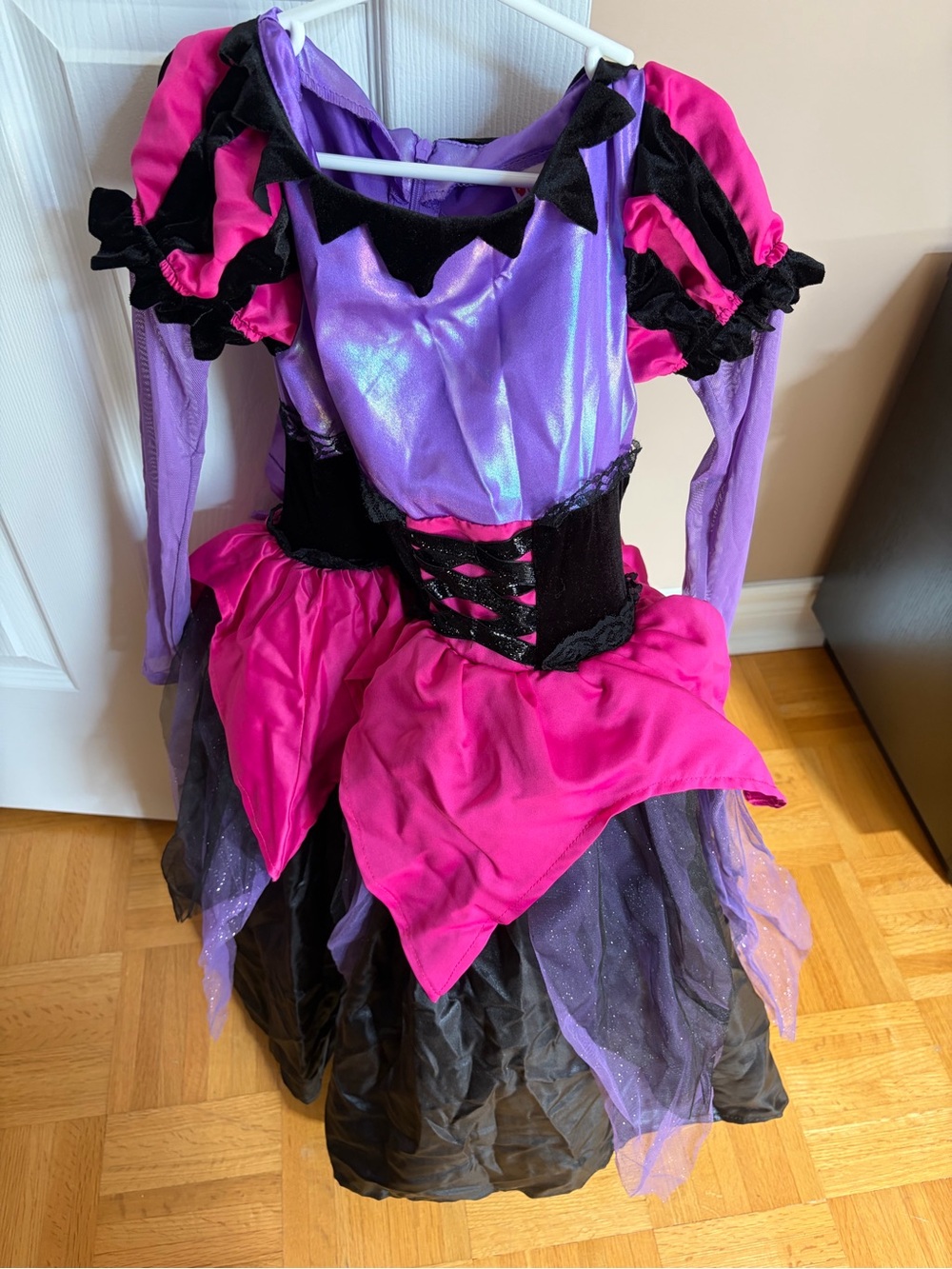Kids Purple & Hot Pink Witch Costume Dress